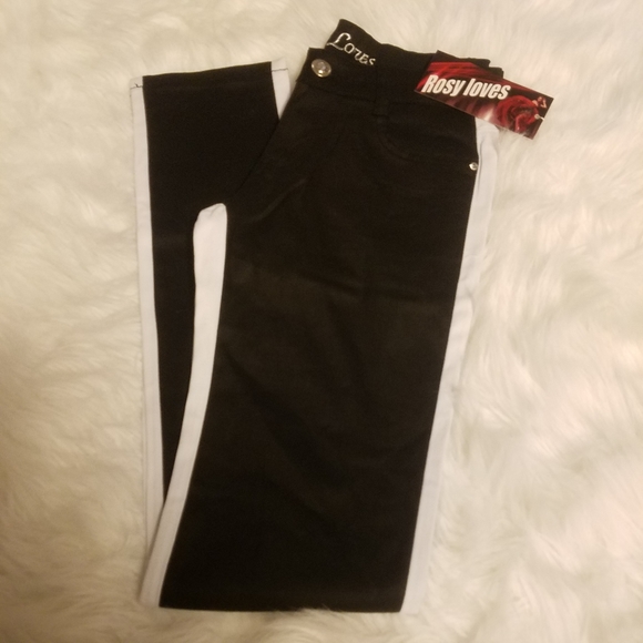 ROSY LOVES BLACK AND WHITE PANTS - Picture 2 of 6